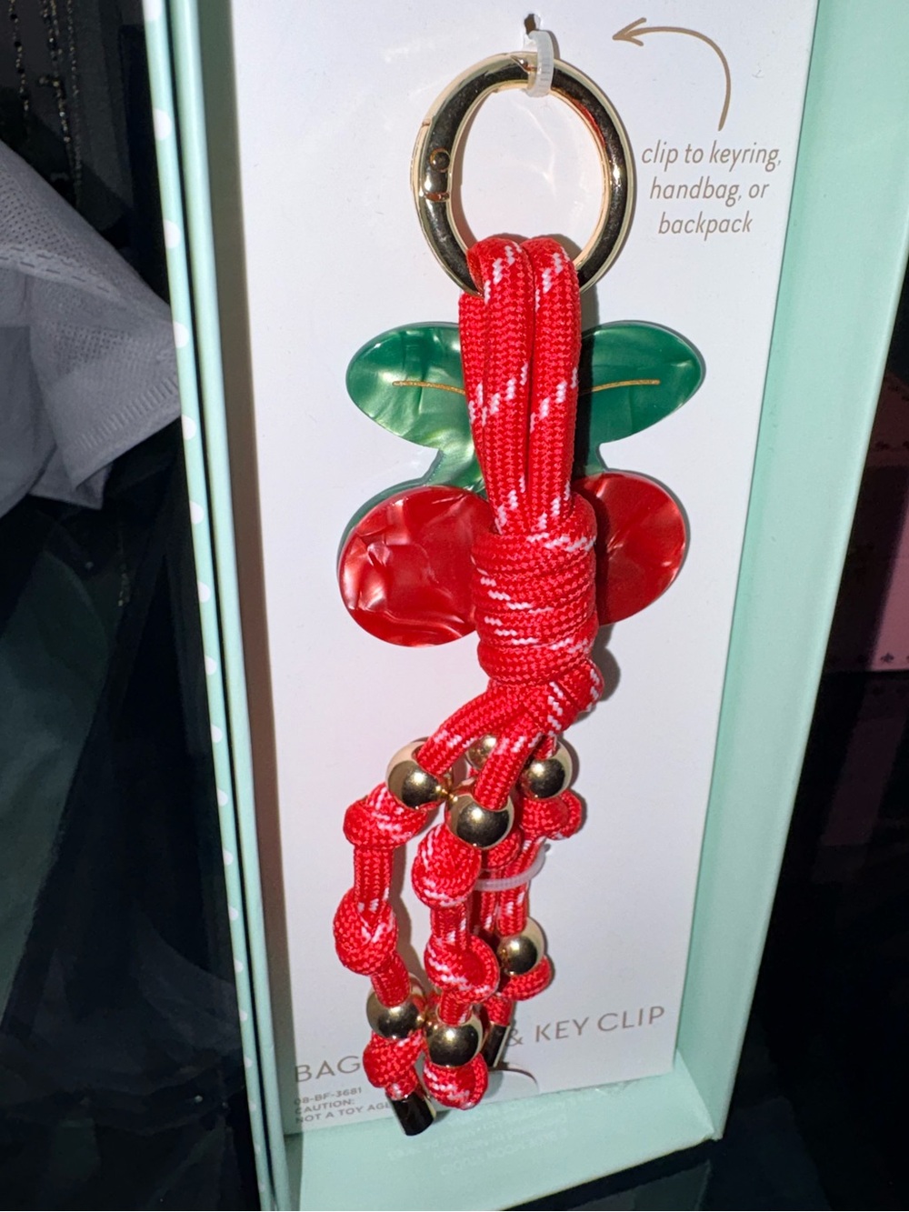 Cherry Bag Charm & Key Clip 🍒